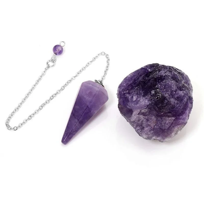 Stunning necklaces and pendants with amethyst gemstones for a calming effect-Powerful Pointed Pendulum Crystal