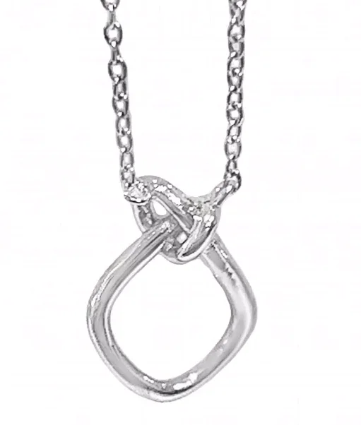 Best necklaces and pendants with silver chains for a sleek, timeless look-Silver Knot Pendant Necklace