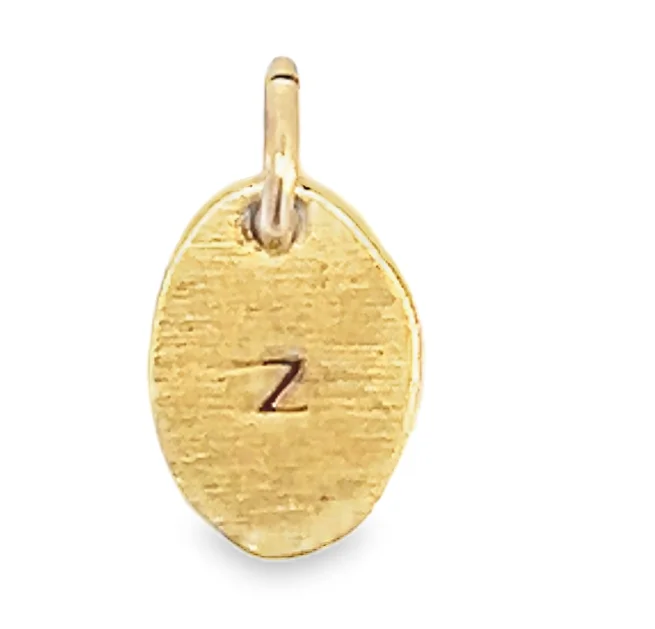 Best necklaces and pendants with zodiac signs for a celestial, astrology-inspired vibe-Sterling Silver Gold Plated Letter ''Z' Charm