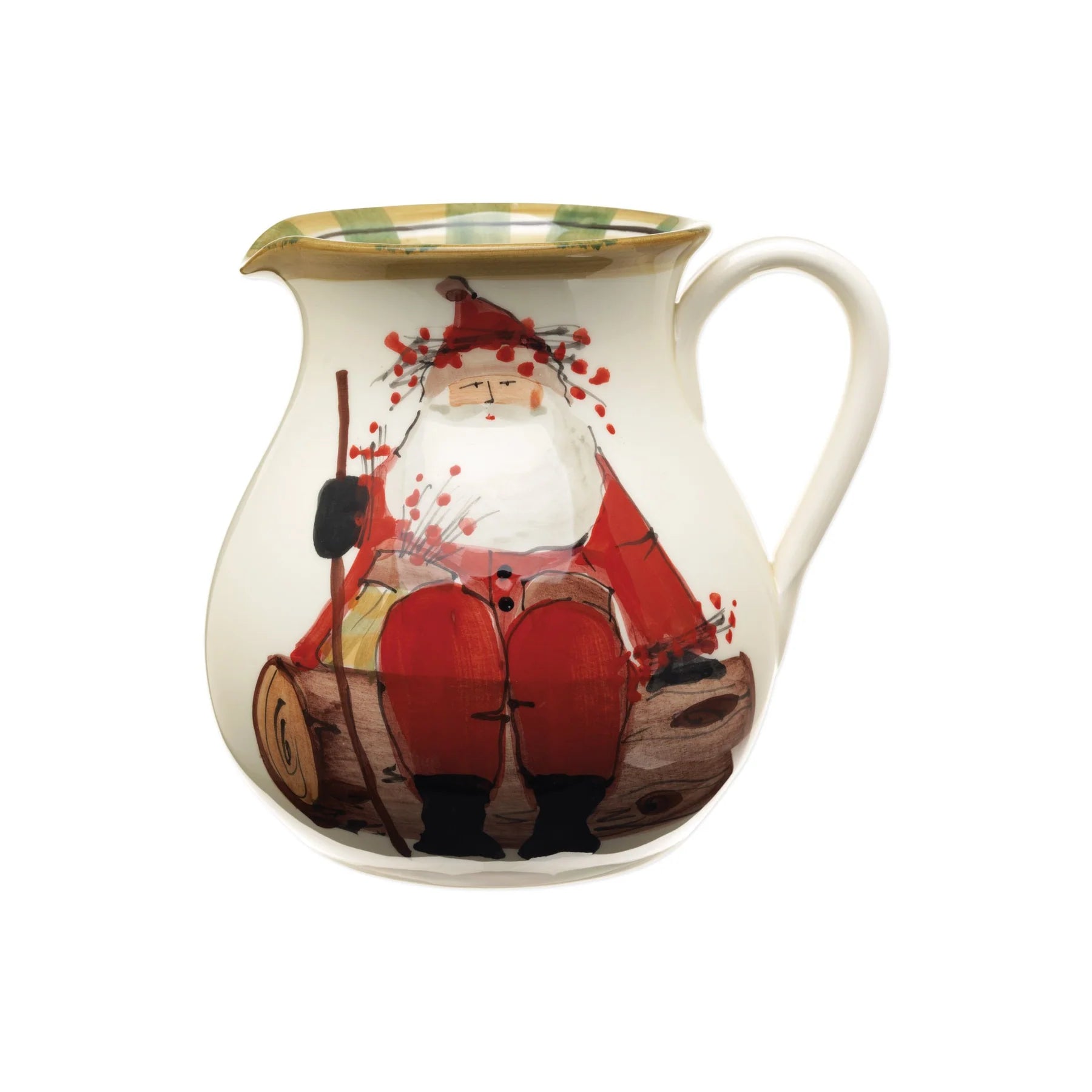 Necklaces and pendants with star-shaped designs for a whimsical, celestial touch-Vietri | Old Saint Nick Round Body Pitcher